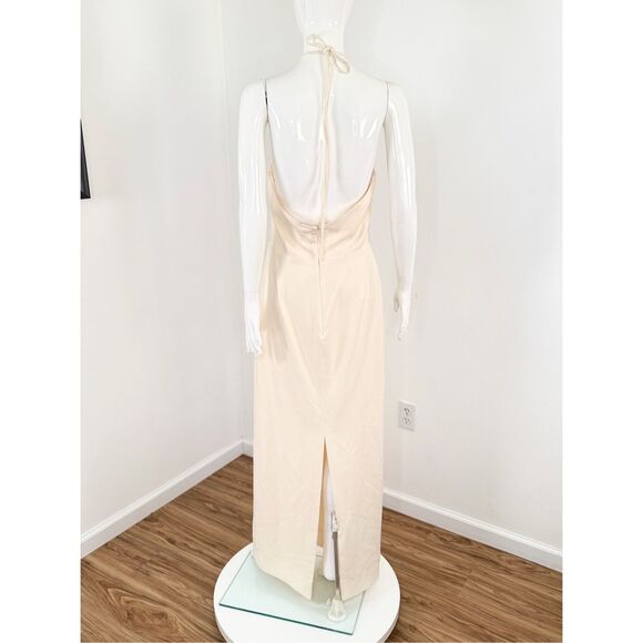 STAUD Abigail Maxi Dress - Keyhole front, open back, halter neck - Picture 4 of 8